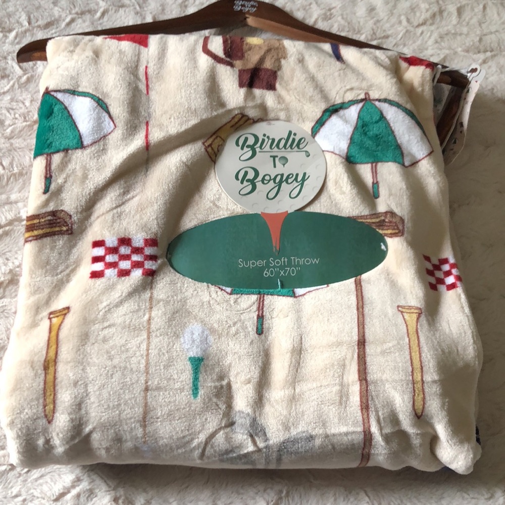 Birdie to Bogey Super Soft GOLF Themed Throw Blanket